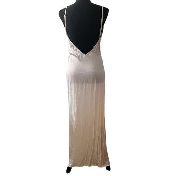 Revolve x SNDYS XS Ivory Satin Babydoll Wedding Fairy Slinky Maxi Slip Dress - Picture 6 of 14